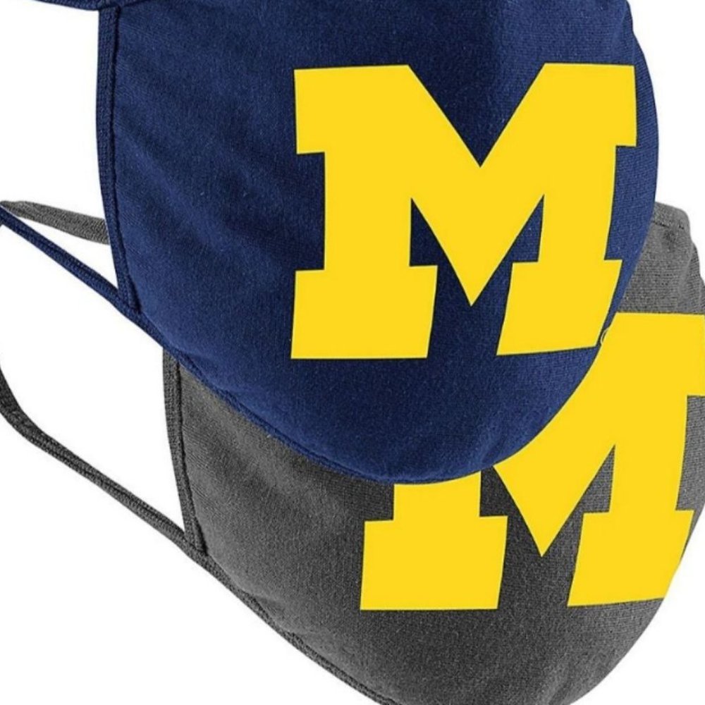 UNIVERSITY OF MICHIGAN WOLVERINES FACE MASK 2PK